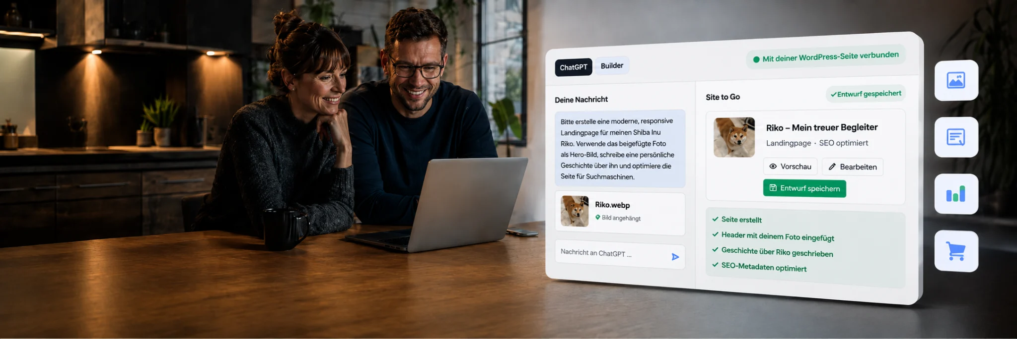 WordPress mit ChatGPT verbinden und Website mit Site to Go direkt im Chat bearbeiten